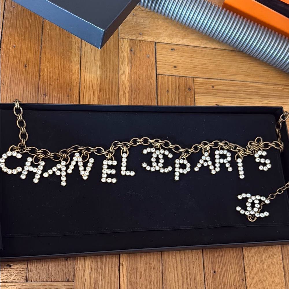 Chanel Paris Pearl Chain Necklace